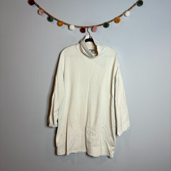 COS off white cowl neck oversized sweatshirt dress tunic - Picture 1 of 6